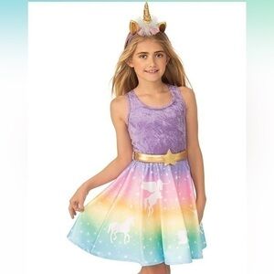 NWT Unicorn girl Halloween costume girl’s dress up costume size medium